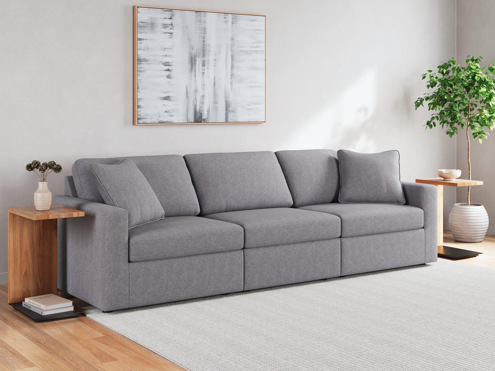 Modmax Granite Performance Fabric,Next-Gen Nuvella™ 3-Piece Sectional