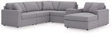 Modmax Granite Performance Fabric,Next-Gen Nuvella™ 6-Piece Sectional with Chaise