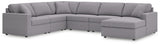 Modmax Granite Performance Fabric,Next-Gen Nuvella™ 6-Piece Sectional with Chaise