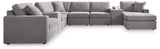 Modmax Granite Performance Fabric,Next-Gen Nuvella™ 8-Piece Sectional with Chaise
