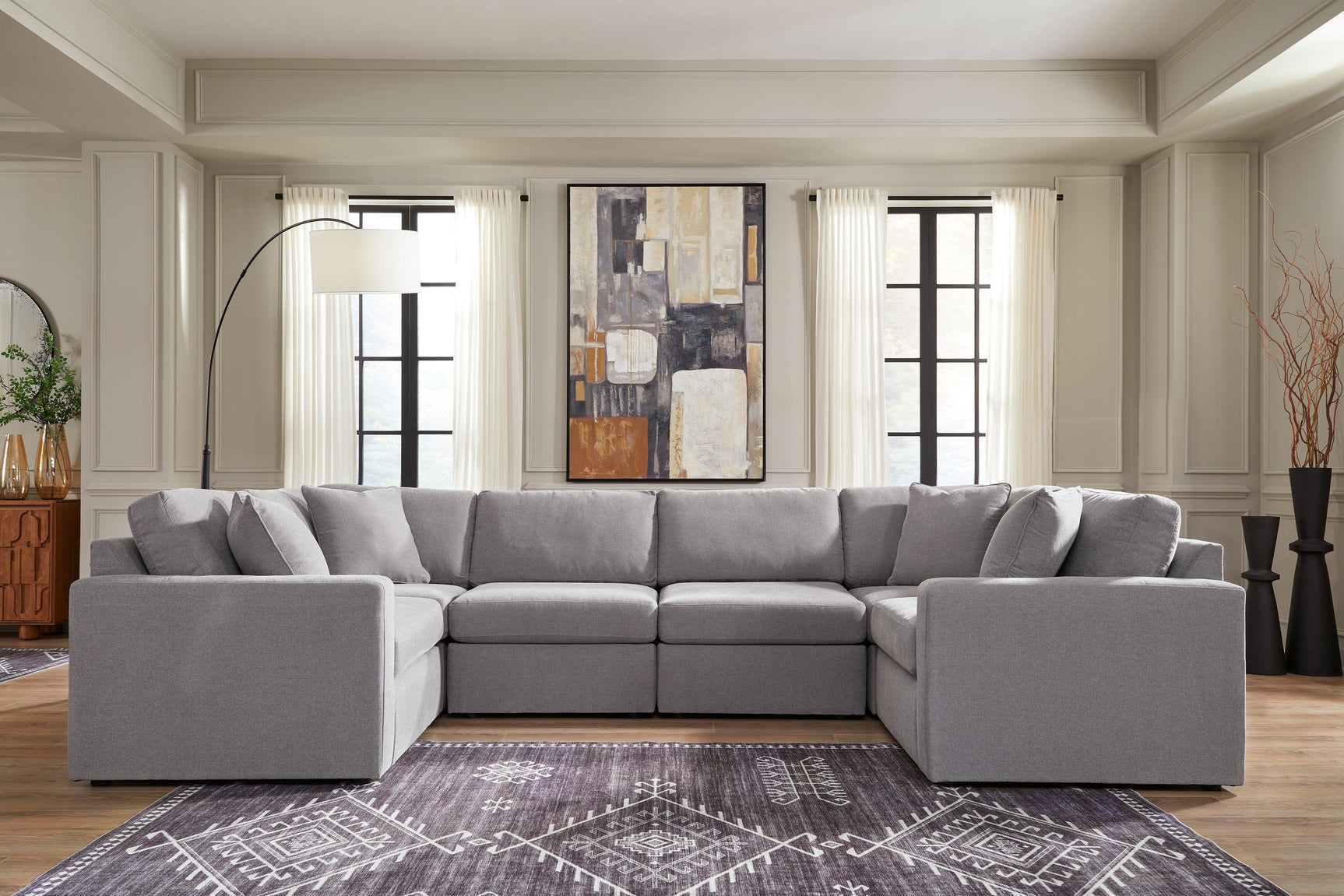 Modmax Granite Performance Fabric,Next-Gen Nuvella™ 6-Piece Sectional