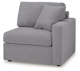 Modmax Granite Performance Fabric,Next-Gen Nuvella™ 4-Piece Sectional with Chaise angled view
