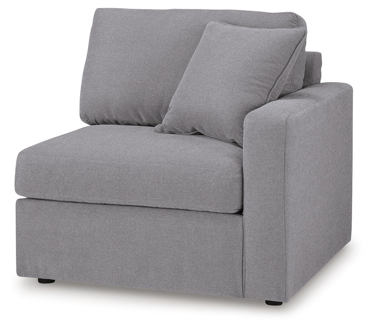 Modmax Granite Performance Fabric,Next-Gen Nuvella™ 4-Piece Sectional with Chaise angled view