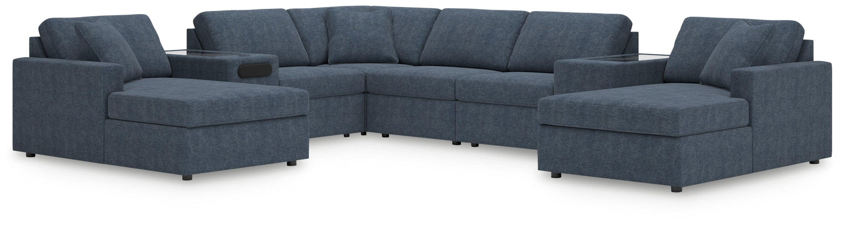 Modmax Ink Performance Fabric,Next-Gen Nuvella™ 8-Piece Sectional with Chaise