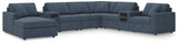 Modmax Ink Nuvella® 8-Piece Sectional with Audio System and Chaise