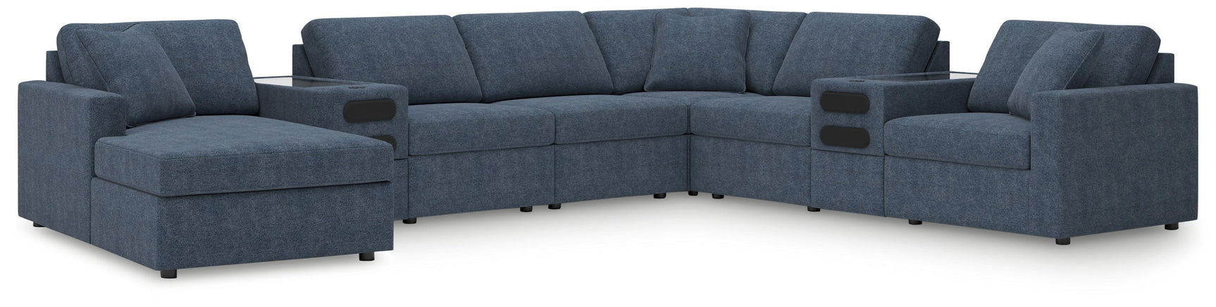 Modmax Ink Nuvella® 8-Piece Sectional with Audio System and Chaise