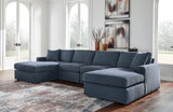 Modmax Ink Performance Fabric,Next-Gen Nuvella™ 4-Piece Sectional with Chaise
