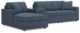 Modmax Ink Performance Fabric,Next-Gen Nuvella™ 4-Piece Sectional with Chaise