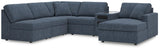 Modmax Ink Performance Fabric,Next-Gen Nuvella™ 6-Piece Sectional with Chaise