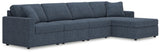 Modmax Ink Performance Fabric,Next-Gen Nuvella™ 4-Piece Sectional with Chaise