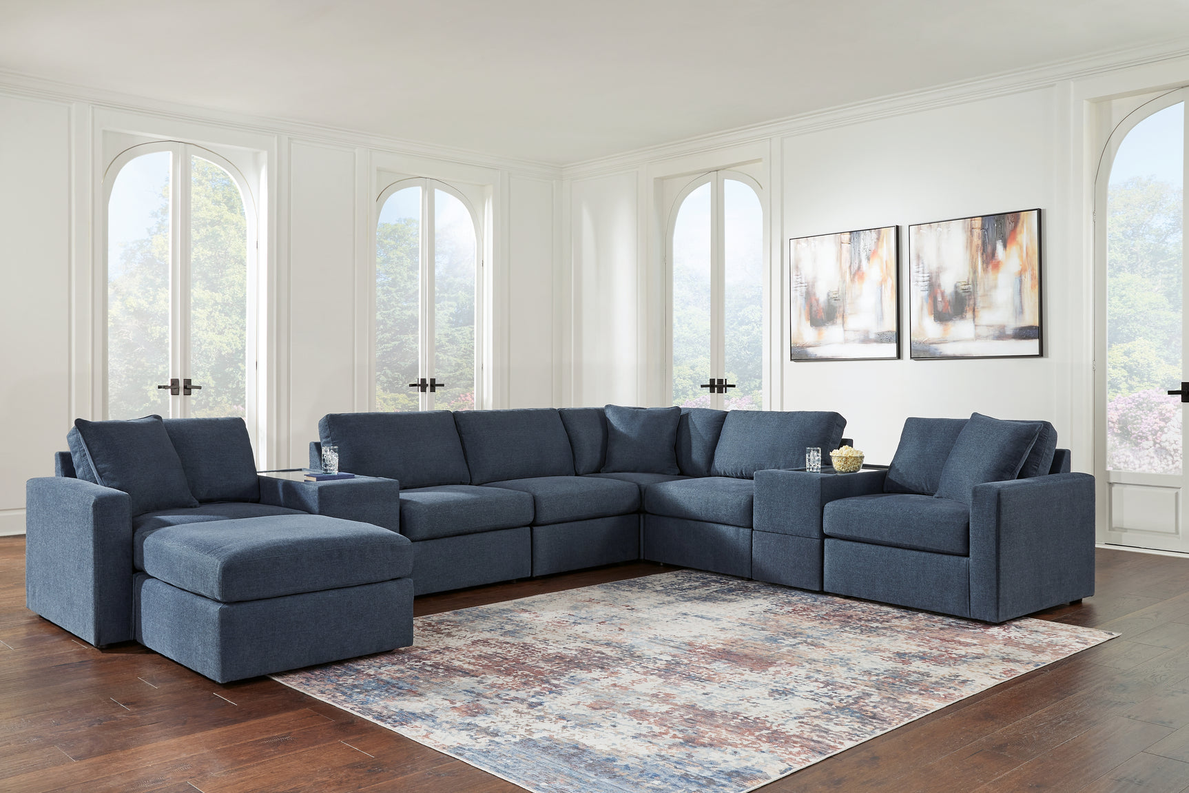 Modmax Ink 8-Piece Sectional with Ottoman