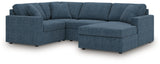 Modmax Ink Performance Fabric,Next-Gen Nuvella™ 4-Piece Sectional with Chaise