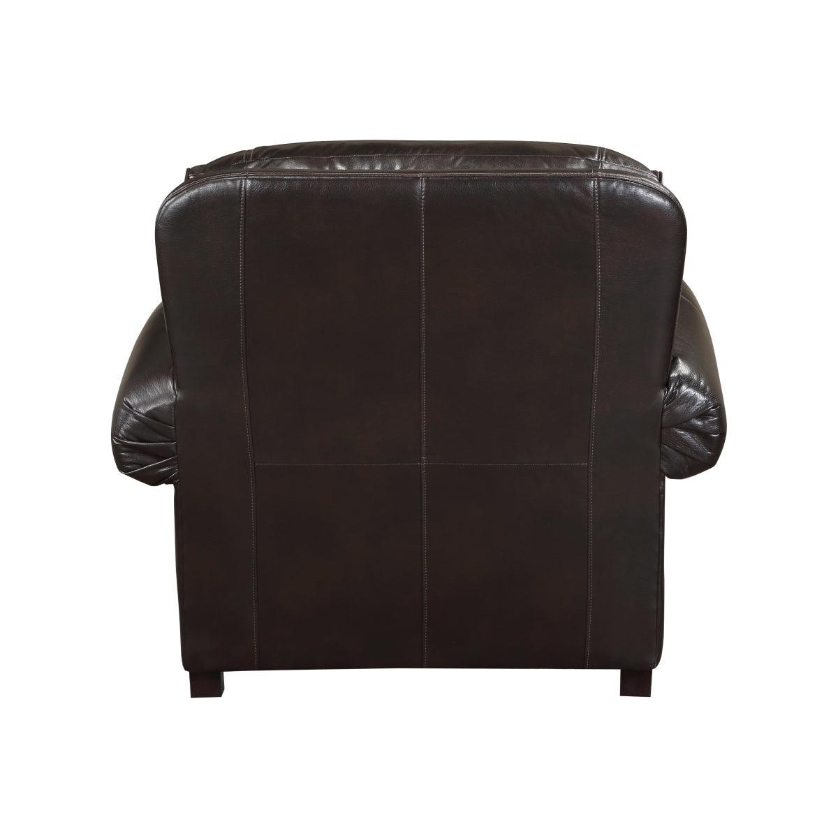 Milford Brown Modern Traditional Solid Wood And Plywood Faux Leather Upholstery Chair - Ella Furniture