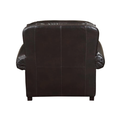 Milford Brown Modern Traditional Solid Wood And Plywood Faux Leather Upholstery Chair - Ella Furniture