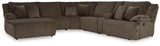 Top Chocolate Tier 6-Piece Sectional with Recliner