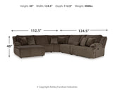 Top Chocolate Tier 6-Piece Sectional with Recliner