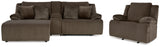 Top Chocolate Tier Sofa and Recliner