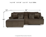 Top Chocolate Tier Sofa and Recliner