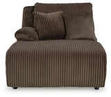 Top Tier Chocolate Velvet 4-Piece Reclining Sectional with Chaise