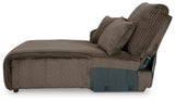 Top Tier Chocolate Velvet 3-Piece Reclining Sofa Chaise Sectional