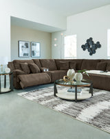 Top Tier Chocolate Velvet 3-Piece Sofa Chaise Sectional