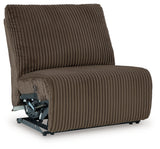 Top Tier Chocolate Velvet 4-Piece Reclining Sectional with Chaise