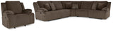 Top Chocolate Tier 5-Piece Sectional with Recliner
