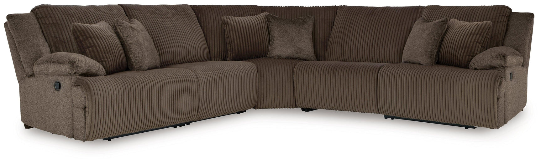 Top Chocolate Tier 5-Piece Sectional with Recliner