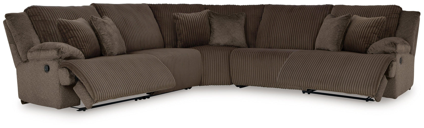 Top Chocolate Tier 5-Piece Sectional with Recliner