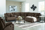 Top Chocolate Tier 6-Piece Sectional with Recliner