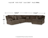 Top Chocolate Tier 6-Piece Sectional with Recliner