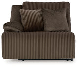 Top Tier Chocolate Velvet 3-Piece Sofa Chaise Sectional