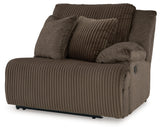 Top Tier Chocolate Velvet 4-Piece Reclining Sectional with Chaise