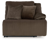 Top Tier Chocolate Velvet 3-Piece Sofa Chaise Sectional