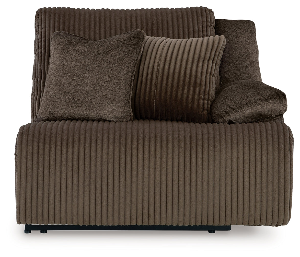 Top Tier Chocolate Velvet 4-Piece Reclining Sectional with Chaise