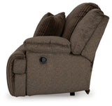 Top Tier Chocolate Velvet 3-Piece Reclining Sofa Chaise Sectional