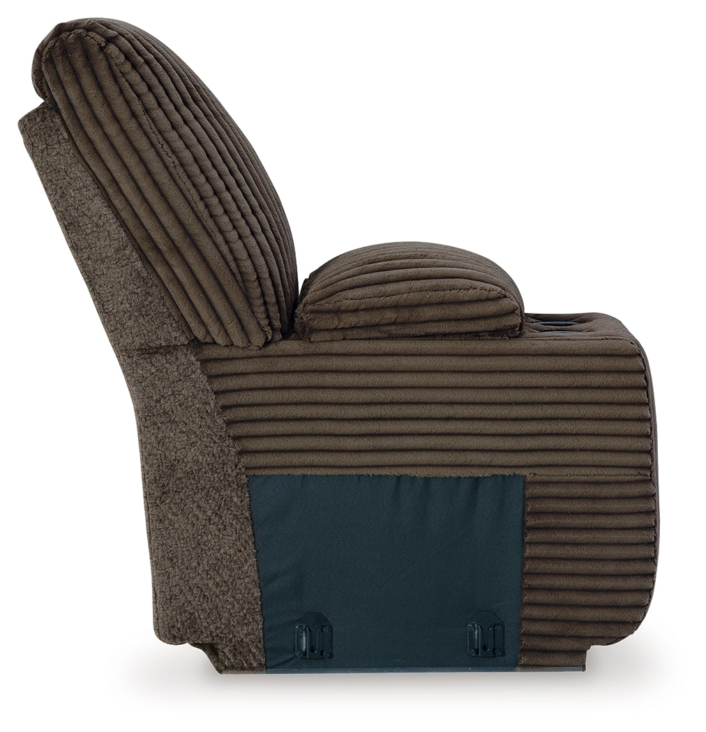 Top Tier Chocolate Velvet 4-Piece Reclining Sectional with Chaise