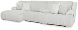 Top Tier Alloy Velvet 4-Piece Reclining Sectional with Chaise