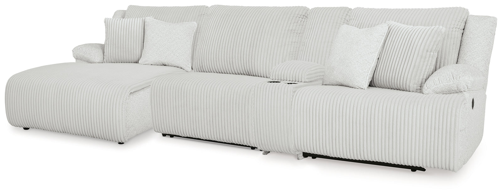 Top Tier Alloy Velvet 4-Piece Reclining Sectional with Chaise