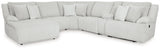 Top Tier Alloy Velvet 6-Piece Reclining Sectional with Chaise