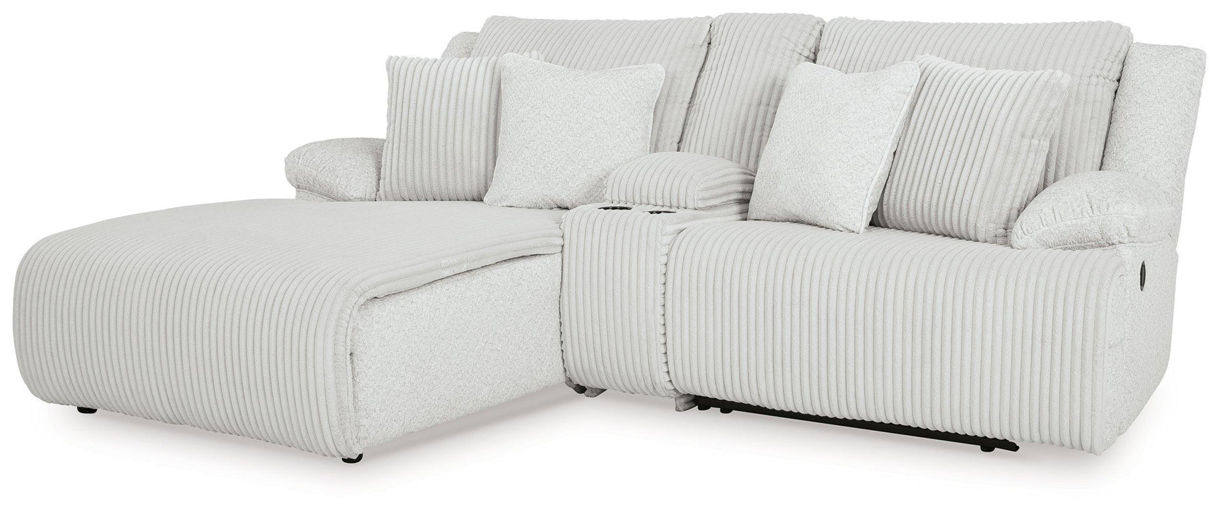 Top Tier Alloy Velvet 3-Piece Reclining Sectional Sofa with Chaise