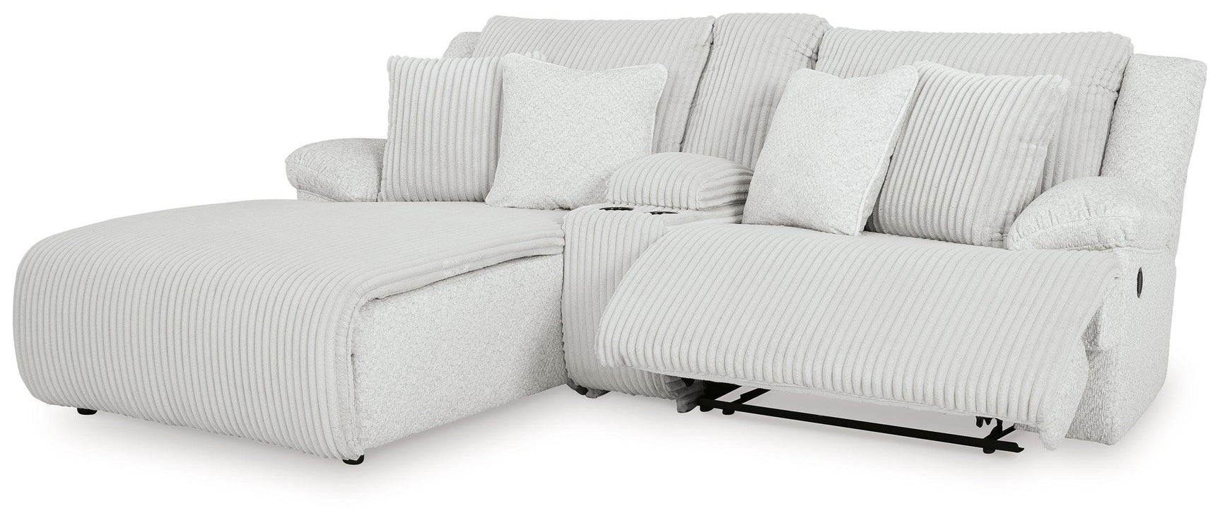 Top Tier Alloy Velvet 3-Piece Reclining Sectional Sofa with Chaise