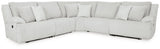 Top Tier Alloy Velvet 5-Piece Reclining Sectional