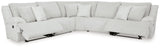 Top Tier Alloy Velvet 5-Piece Reclining Sectional