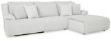 Top Tier Alloy Velvet 3-Piece Sectional Sofa Chaise