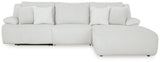 Top Tier Alloy Velvet 3-Piece Sectional Sofa Chaise