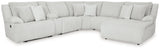 Top Tier Alloy Velvet 6-Piece Reclining Sectional with Chaise