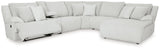 Top Tier Alloy Velvet 6-Piece Reclining Sectional with Chaise