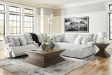 Top Tier Alloy Velvet 6-Piece Reclining Sectional with Chaise