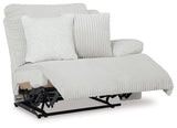 Top Tier Alloy Velvet 4-Piece Reclining Sectional with Chaise